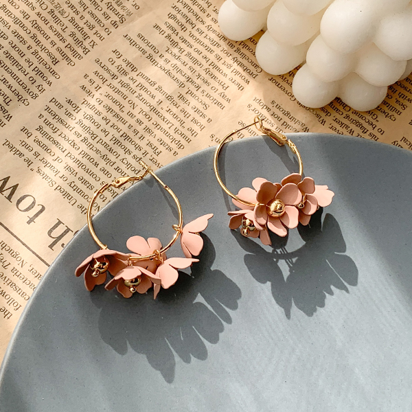 粉彩花園耳環 粉 Una Acc 飾品品牌首選